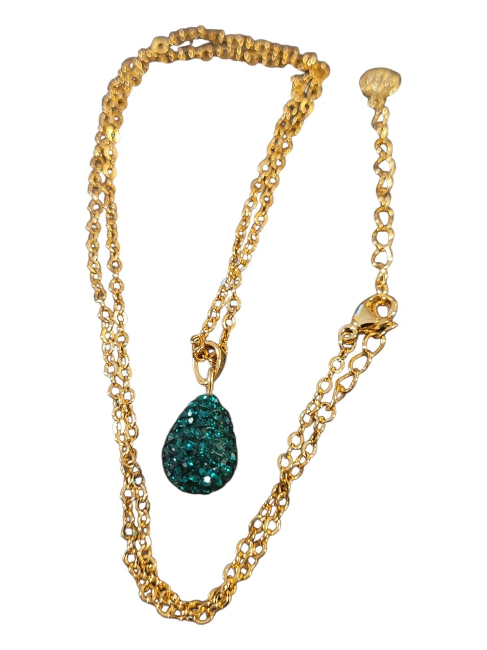 Glittering Emerald Swarovski Crystal "December"Necklace